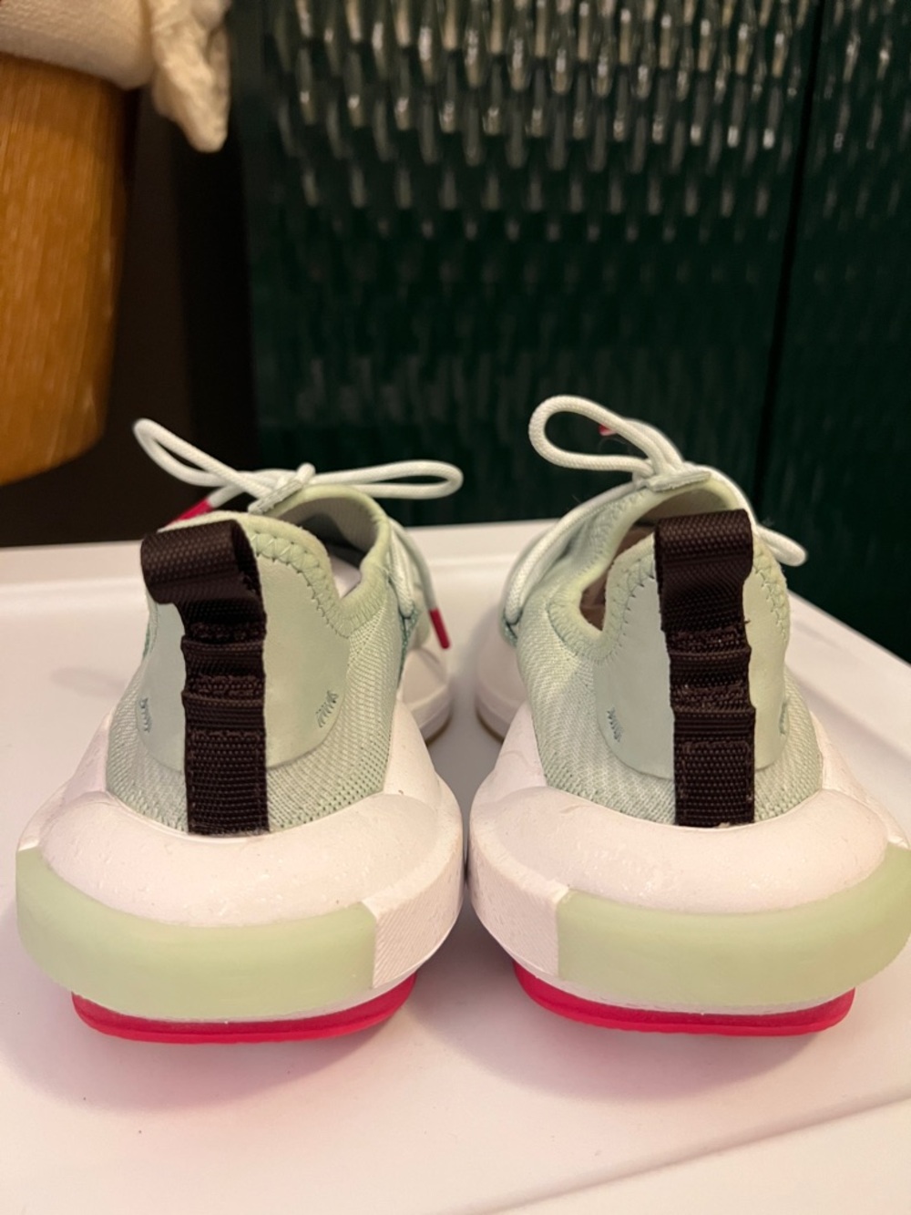 Sorel Mint Knit Lace-Up Women’s Sneakers with Gum and Pink Accents - Picture 10 of 14